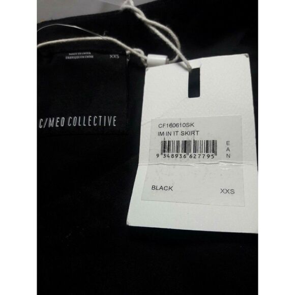 Cmeo Collective Skirt Size XXS Black Faux Wrap Midi - Picture 7 of 8